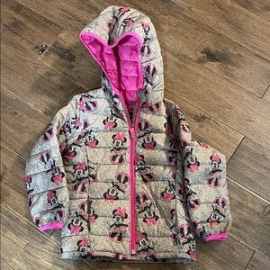 GAP Pink and Gray Disney Hooded Jacket
